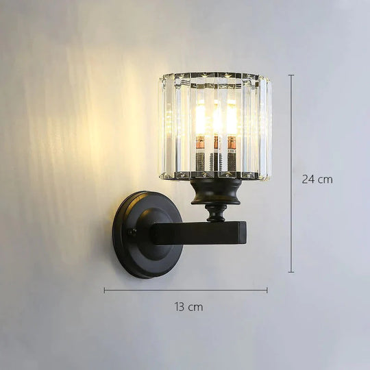 Modern Minimalist Wall Lamp with Glass Shade for Bedside Lighting Living Room Lighting