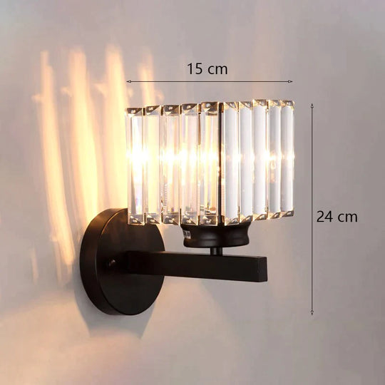 Modern Minimalist Wall Lamp With Glass Shade For Bedside Lighting Living Room I Light