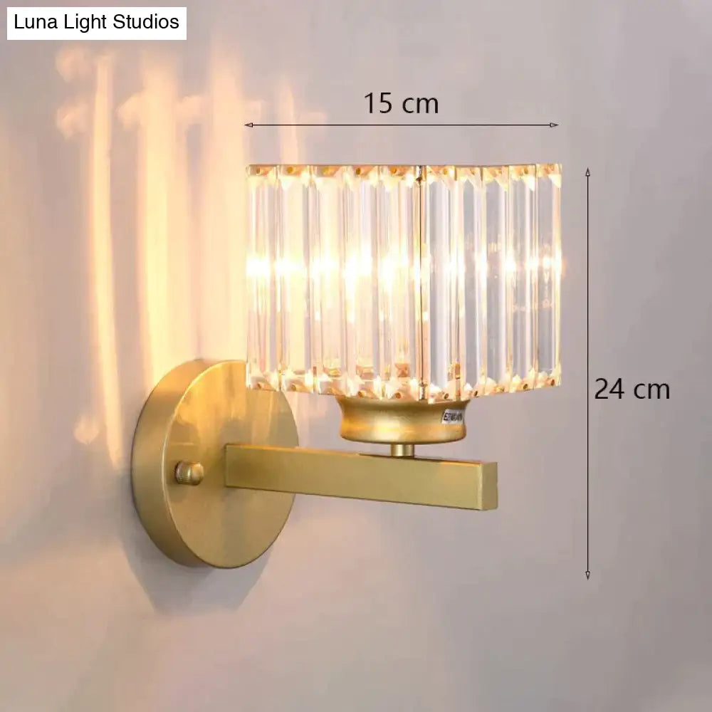 Modern Minimalist Wall Lamp With Glass Shade For Bedside Lighting Living Room H Light