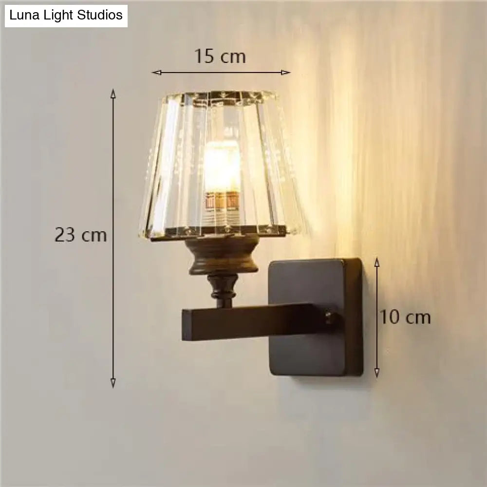 Modern Minimalist Wall Lamp With Glass Shade For Bedside Lighting Living Room Light