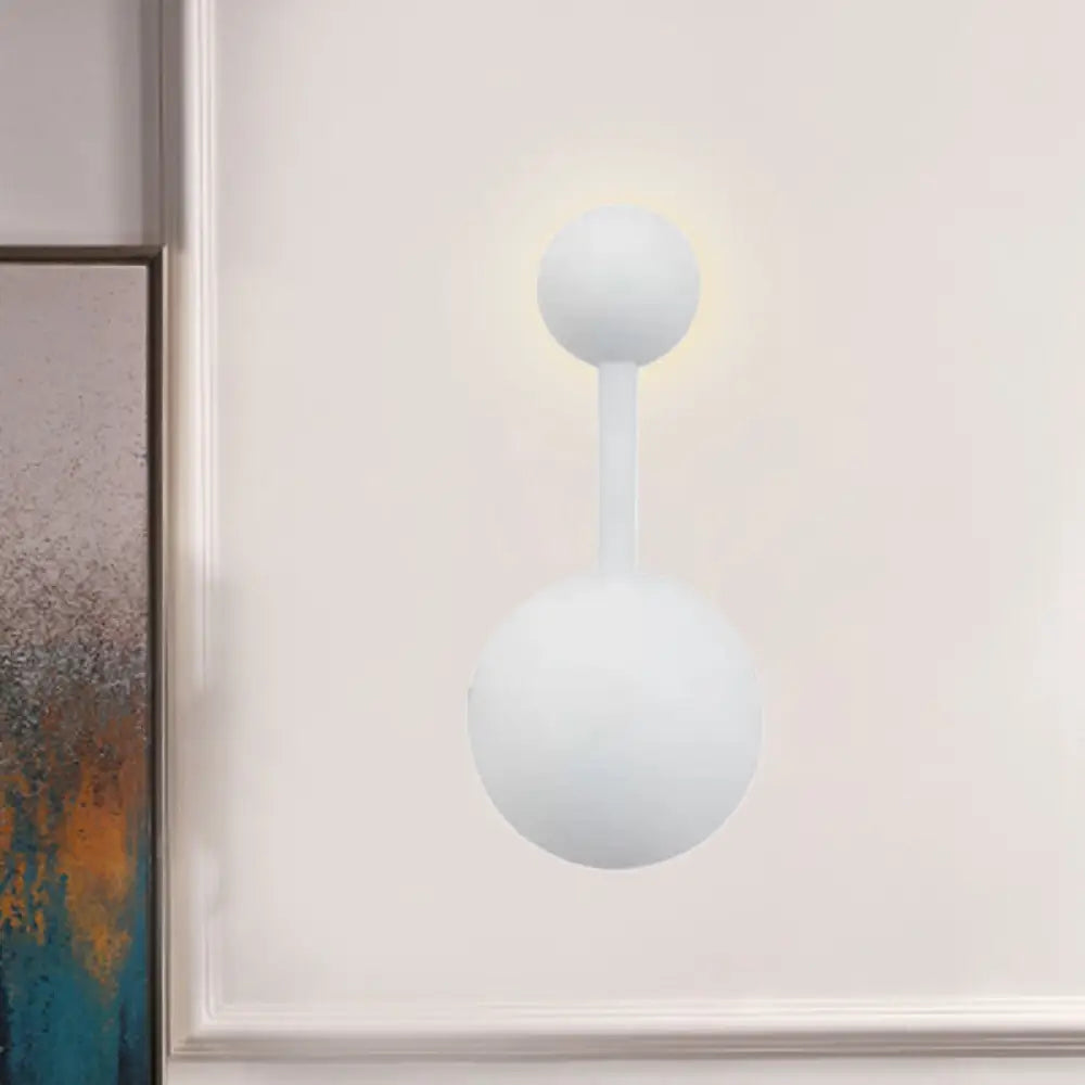 Modern Molecular Acrylic Wall Sconce For Bedroom With 1/2 Lights White Reading Lamp In Warm/White