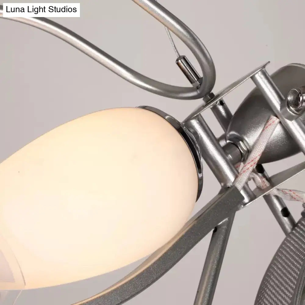 Modern Monochrome Bicycle Pendant Light - Stylish Metal Hanging For Shop