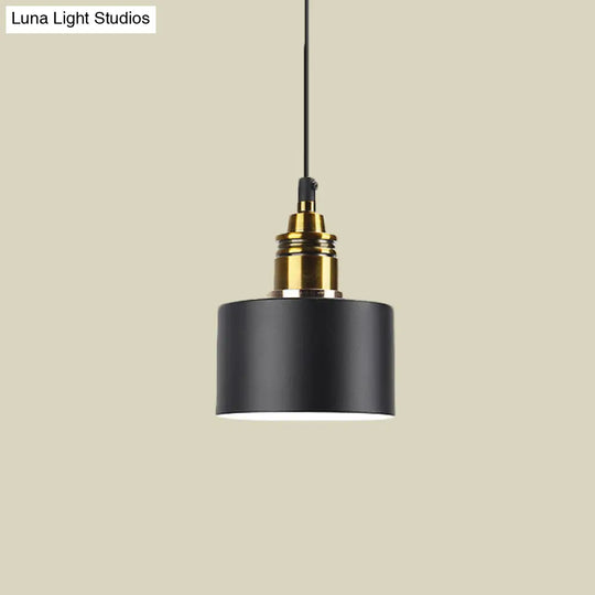 Modern Monochrome Hanging Pendant Light For Study Room - Aluminum Shade