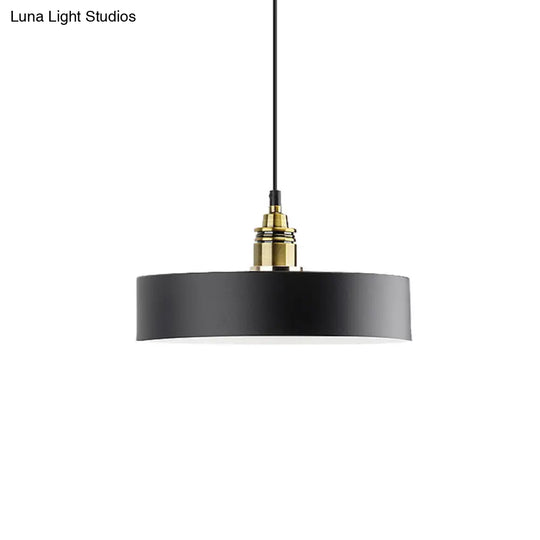 Modern Monochrome Hanging Pendant Light For Study Room - Aluminum Shade