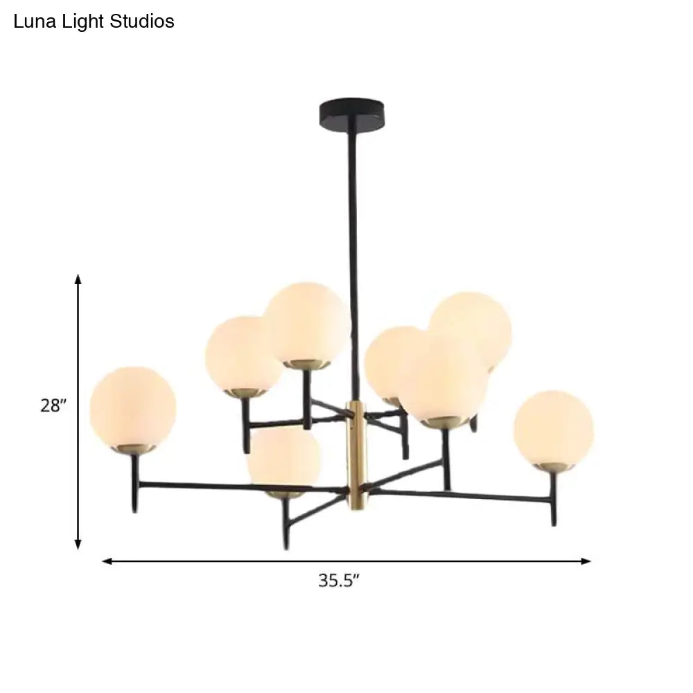 Modern Multi-Layer Radial Ceiling Chandelier With 6/8 Lights - Blue Amber And Smoke Gray Glass Ideal