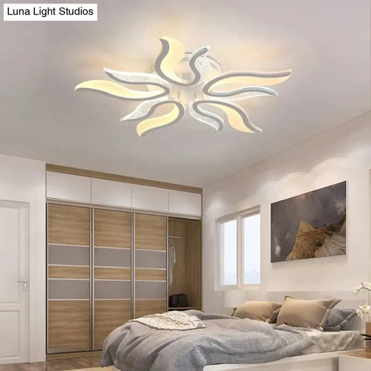 Modern New Acrylic Led Ceiling Chandelier Lights White Color For Living Room Bedroom Chandelier