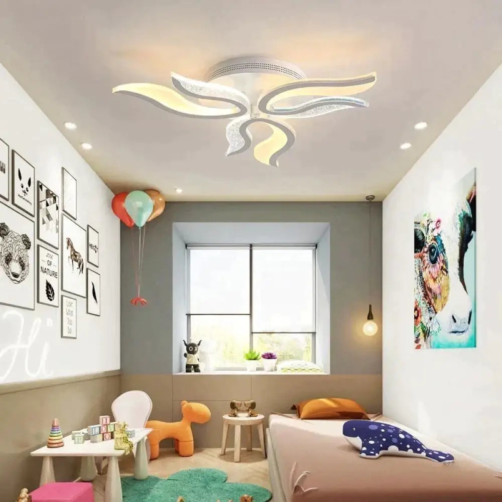 Modern New Acrylic Led Ceiling Chandelier Lights White Color For Living Room Bedroom Chandelier