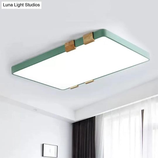 Modern Nordic Acrylic Flush Mount Ceiling Light Fixture - 1 - Light Rectangular Lamp In