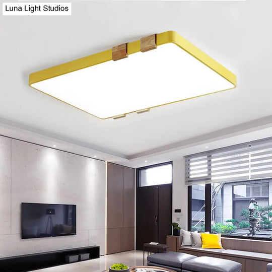 Modern Nordic Acrylic Flush Mount Ceiling Light Fixture - 1 - Light Rectangular Lamp In