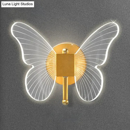 Modern Nordic All Copper Led Butterfly Wall Lamp Wall