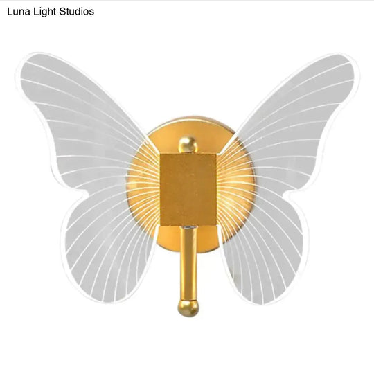 Modern Nordic All Copper Led Butterfly Wall Lamp Wall