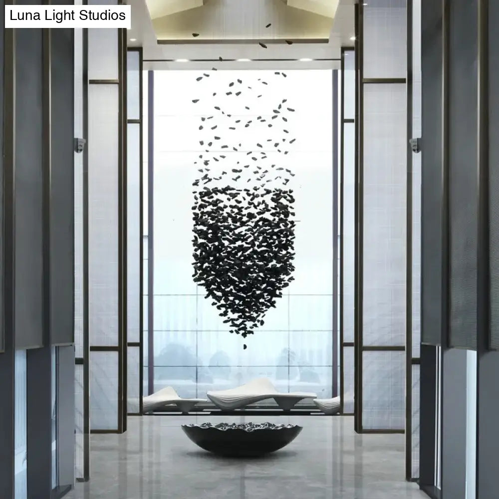 Modern Nordic Crystal Chandelier for Hotel Lobby Luxury Creative Design Ceiling Light with High-End Atmosphere