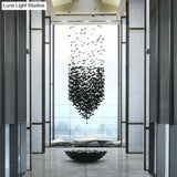 Modern Nordic Crystal Chandelier for Hotel Lobby Luxury Creative Design Ceiling Light with High-End Atmosphere