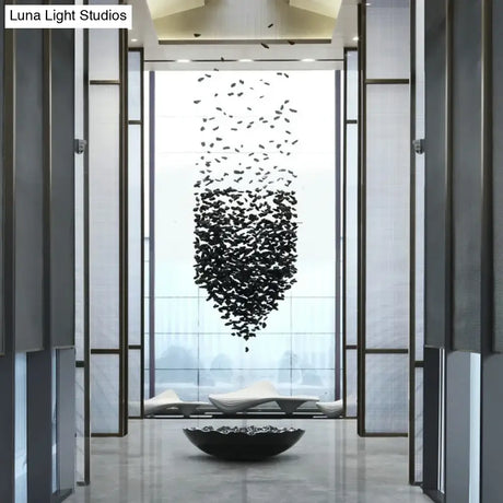 Modern Nordic Crystal Chandelier for Hotel Lobby Luxury Creative Design Ceiling Light with High-End Atmosphere