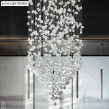 Modern Nordic Crystal Chandelier for Hotel Lobby Luxury Creative Design Ceiling Light with High-End Atmosphere