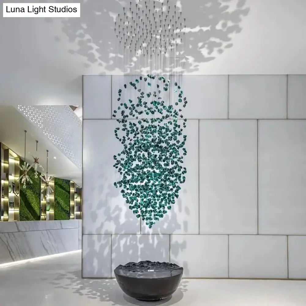 Modern Nordic Crystal Chandelier for Hotel Lobby Luxury Creative Design Ceiling Light with High-End Atmosphere