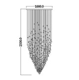 Modern Nordic Crystal Chandelier for Hotel Lobby Luxury Creative Design Ceiling Light with High-End Atmosphere