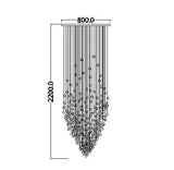 Modern Nordic Crystal Chandelier for Hotel Lobby Luxury Creative Design Ceiling Light with High-End Atmosphere