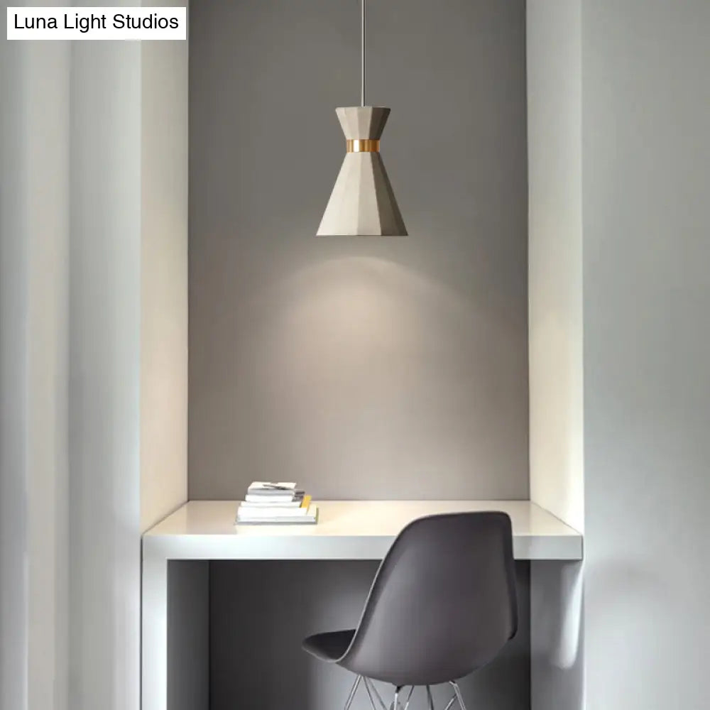 Modern Nordic Geometric Pendant Light - Grey Cement 9’/10’ Wide