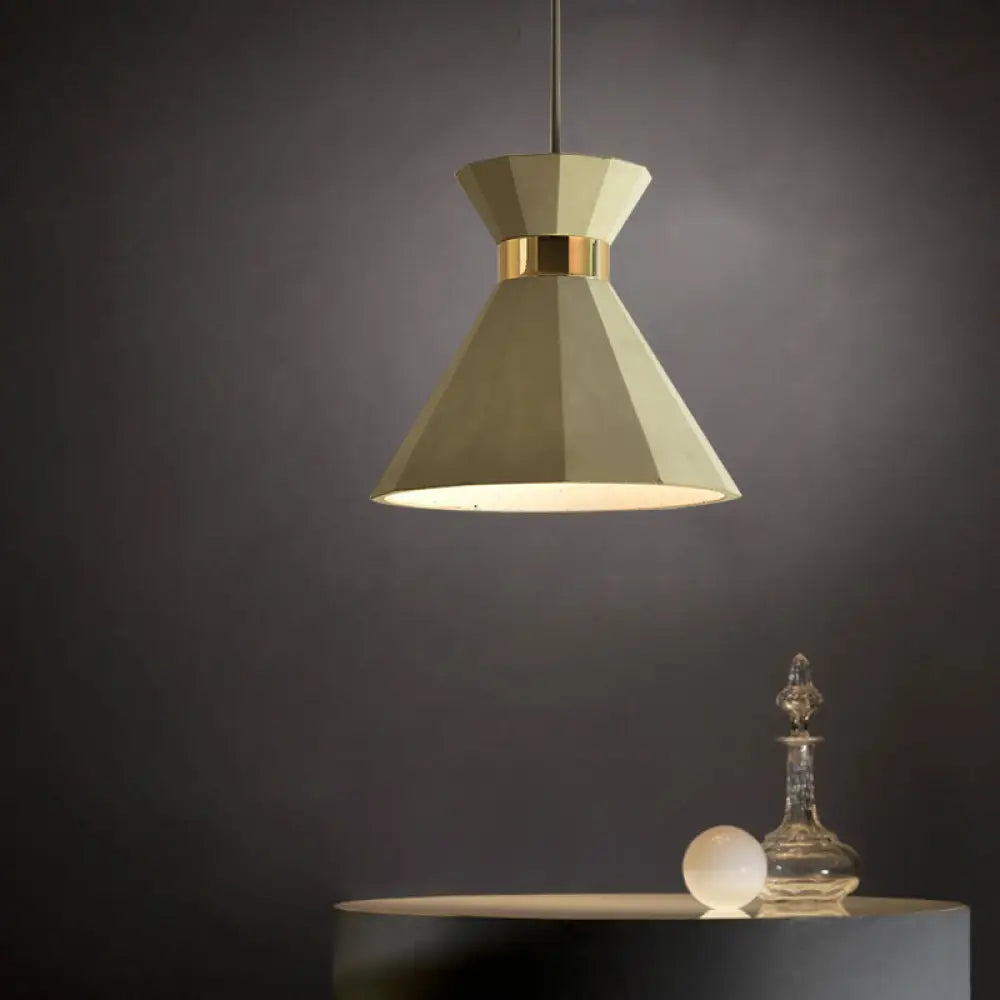 Modern Nordic Geometric Pendant Light - Grey Cement 9’/10’ Wide / 10’