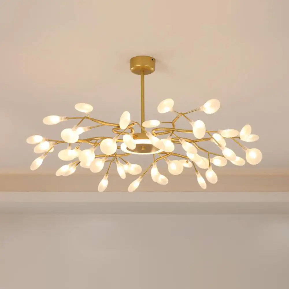 Modern Nordic Gold Firefly Hanging Chandelier - Led Pendant Light Fixture For Living Room 48 /