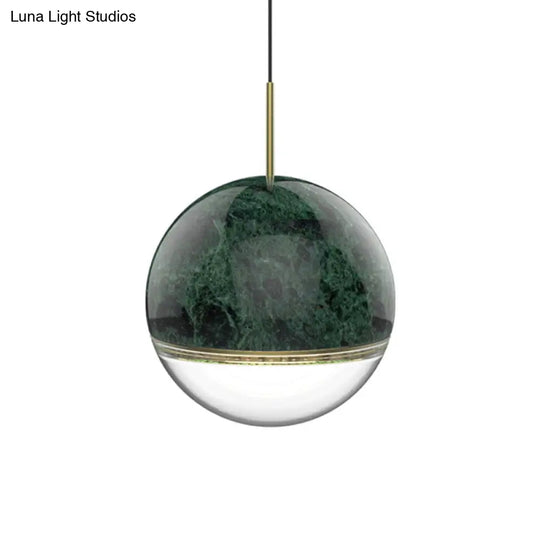 Modern Nordic Hanging Pendant Light - Led Marble Suspension In Multiple Sizes And Colors
