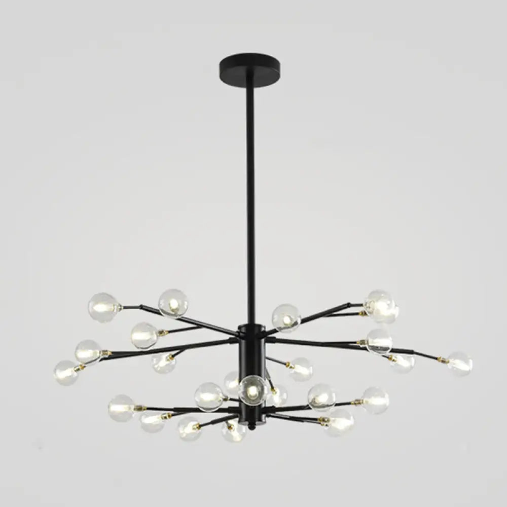 Modern Nordic Led Branch Chandelier - Stylish Living Room Suspension Light 25 / Black A