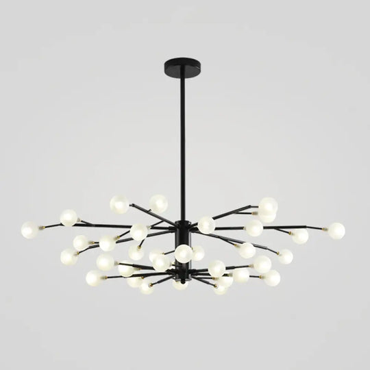 Modern Nordic Led Branch Chandelier - Stylish Living Room Suspension Light 25 / Black B