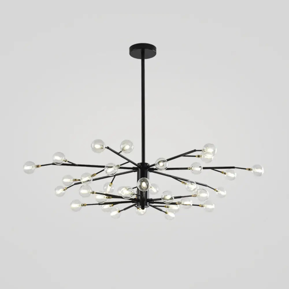 Modern Nordic Led Branch Chandelier - Stylish Living Room Suspension Light 35 / Black A