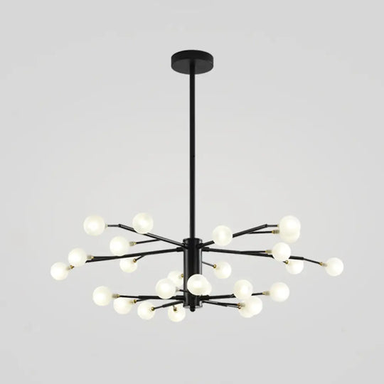 Modern Nordic Led Branch Chandelier - Stylish Living Room Suspension Light 35 / Black B