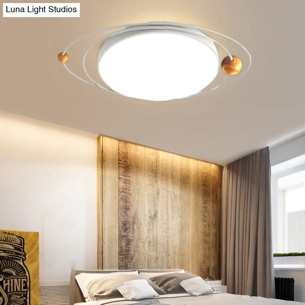 Modern Nordic Led Ceiling Lamp With Round Acrylic Design - 21/26/31 Gray/Green/White