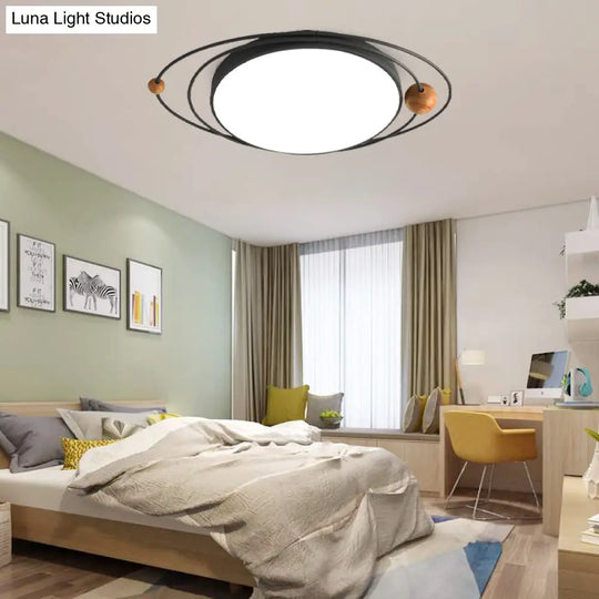 Modern Nordic Led Ceiling Lamp With Round Acrylic Design - 21’/26’/31’ Gray/Green/White