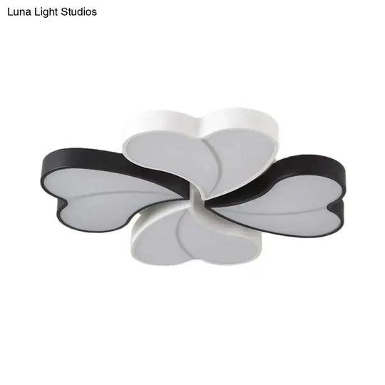 Modern Nordic Led Ceiling Light In Black And White Available 20.5’/24.5’ Widths