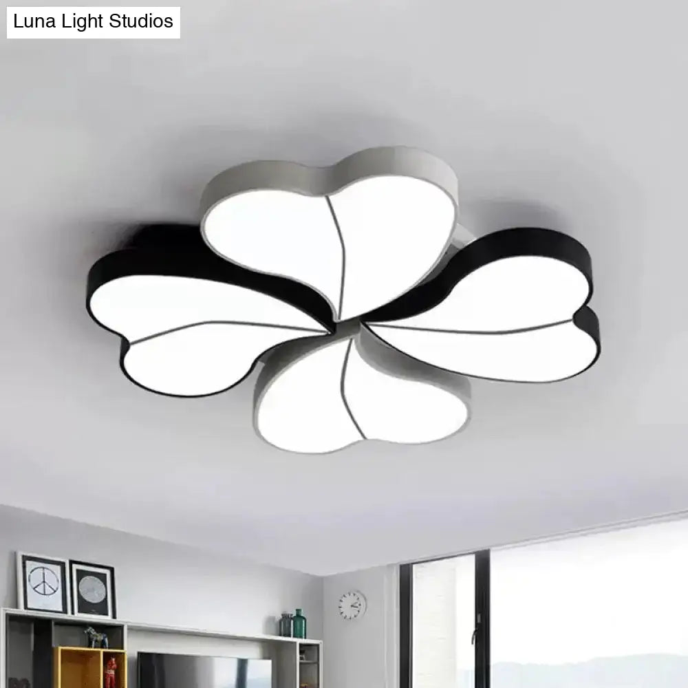 Modern Nordic Led Ceiling Light In Black And White Available 20.5’/24.5’ Widths