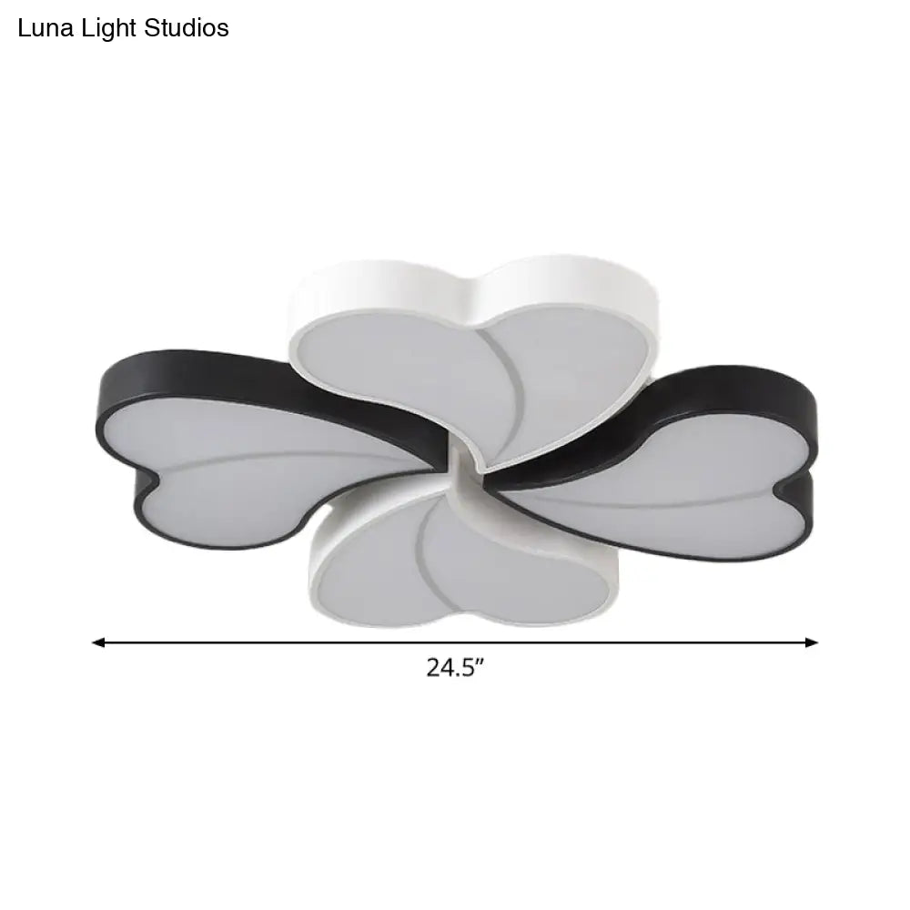Modern Nordic Led Ceiling Light In Black And White Available 20.5/24.5 Widths