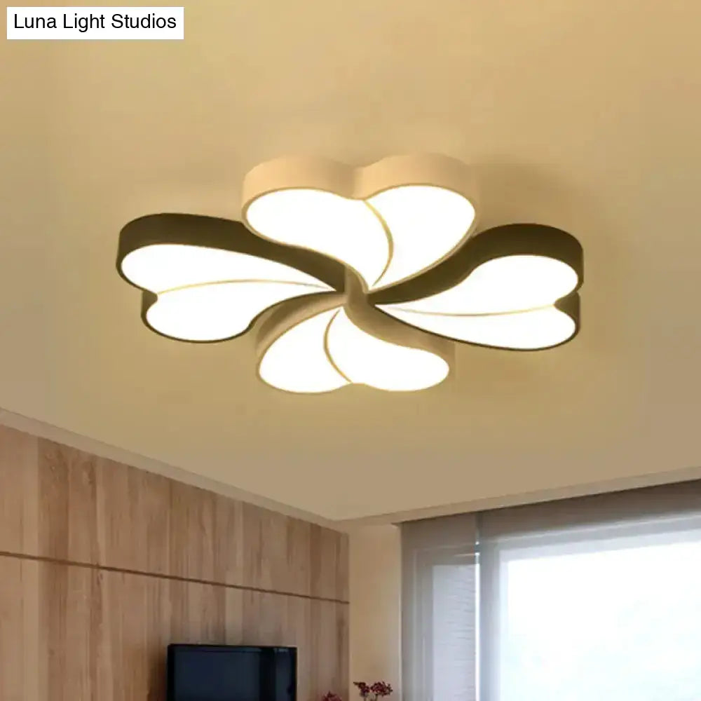 Modern Nordic Led Ceiling Light In Black And White Available 20.5’/24.5’ Widths