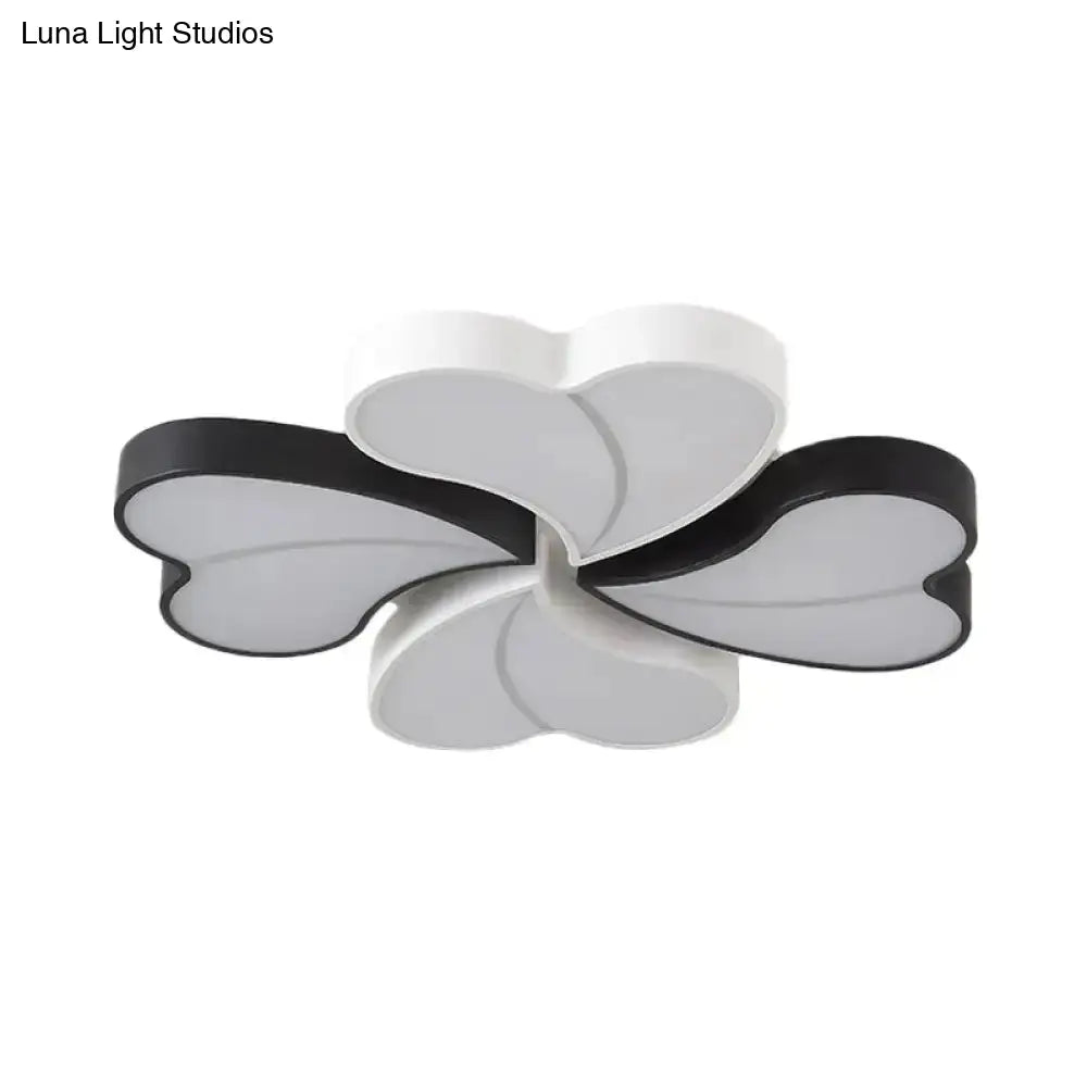 Modern Nordic Led Ceiling Light In Black And White Available 20.5’/24.5’ Widths