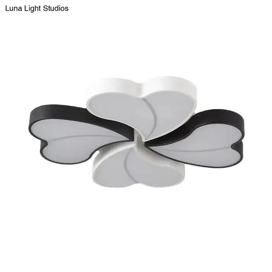 Modern Nordic Led Ceiling Light In Black And White Available 20.5’/24.5’ Widths