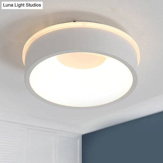 Modern Nordic Led Ceiling Light In Grey/White: Triangle Round Or Square Design White /