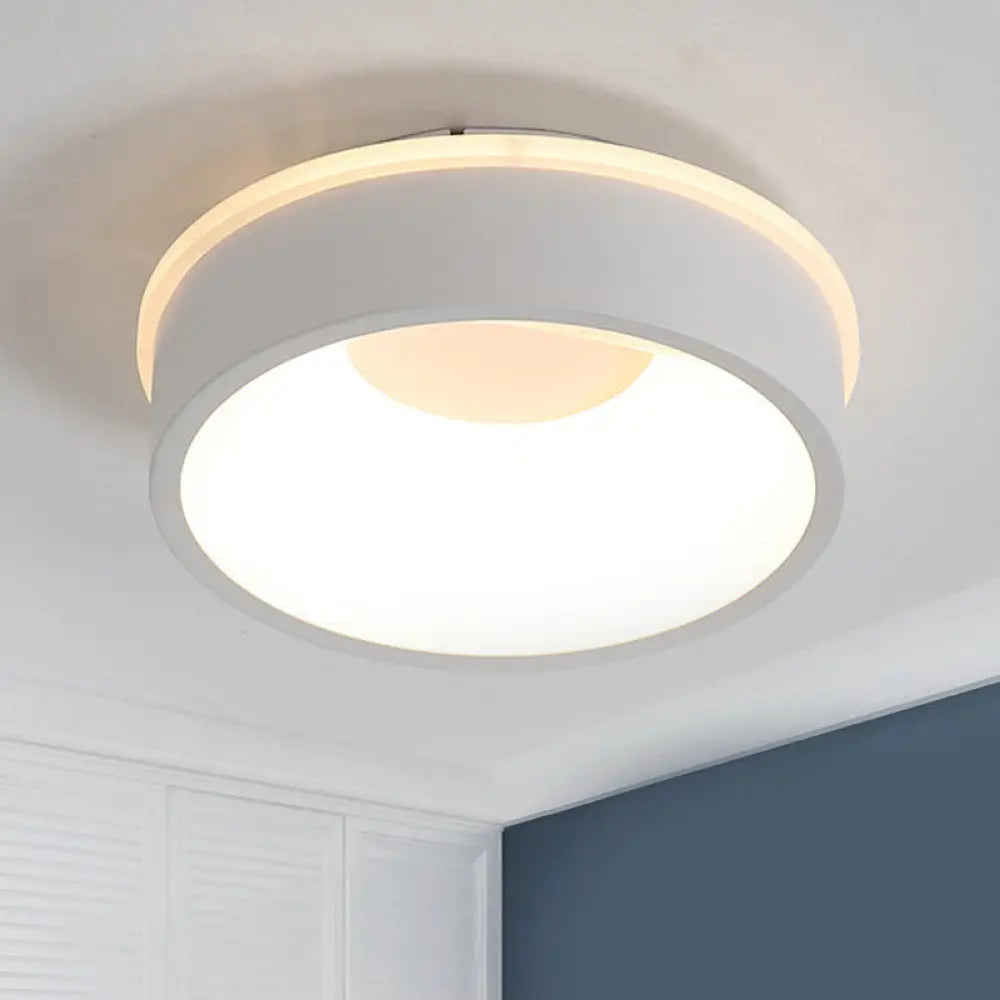 Modern Nordic Led Ceiling Light In Grey/White: Triangle Round Or Square Design White /