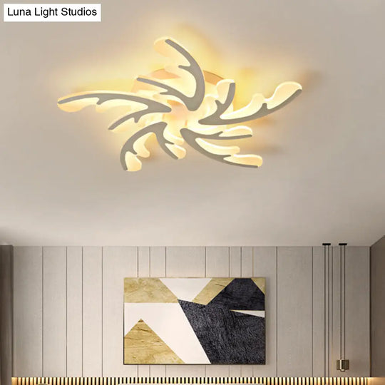 Modern Nordic Led Flush Mount Ceiling Light - White Acrylic Design 5 /