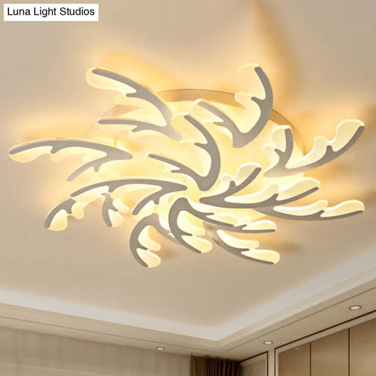 Modern Nordic Led Flush Mount Ceiling Light - White Acrylic Design 12 /