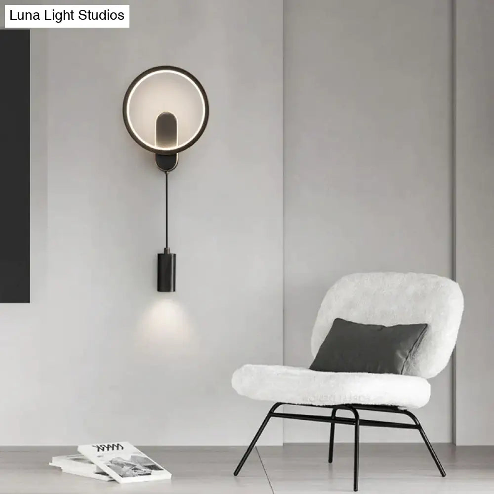 Modern Nordic Led Wall Lamp For Bedroom Black/Gold Light