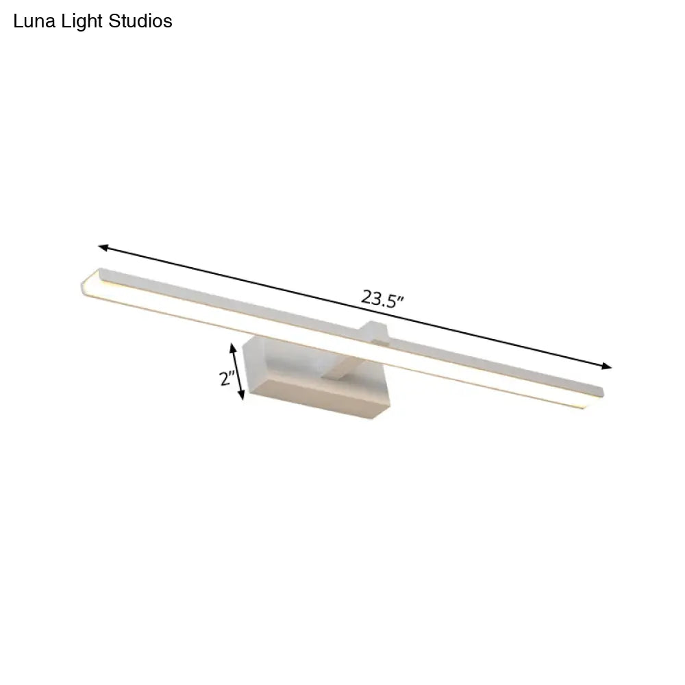 Modern Nordic Led Wall Lamp For Stylish Bathroom Vanity - White/Wood 16/19.5 Wide