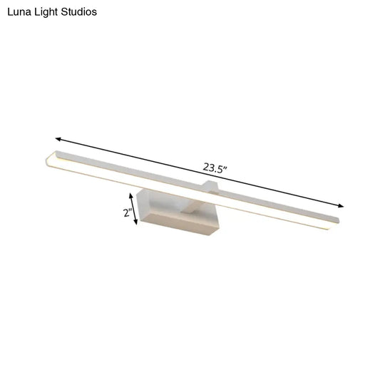 Modern Nordic Led Wall Lamp For Stylish Bathroom Vanity - White/Wood 16/19.5 Wide