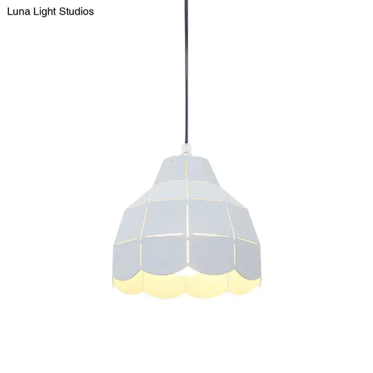 Modern Nordic Metal Pendant Light - Black/Gray/White/Yellow/Blue 1 Foldable Dining Room Hanging Lamp