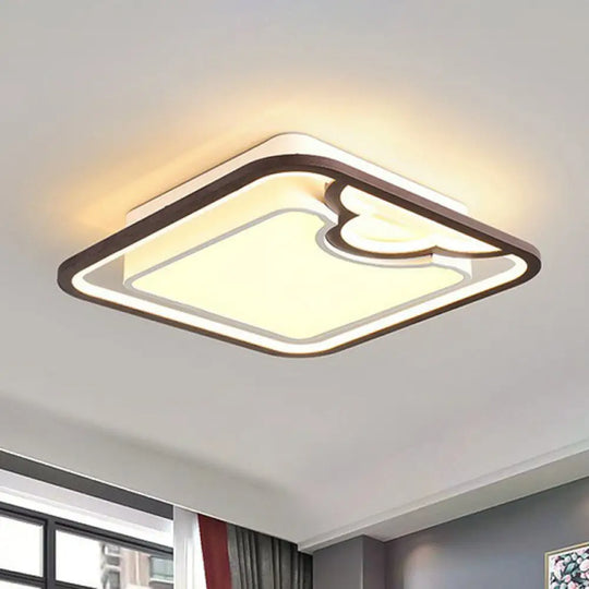 Modern Nordic Rectangular Led Flush Mount Ceiling Light For Living Room Coffee / 20.5’