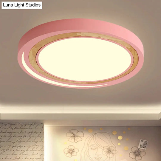 Modern Nordic Solar Eclipse Led Ceiling Light For Study Room Pink / 16.5 White
