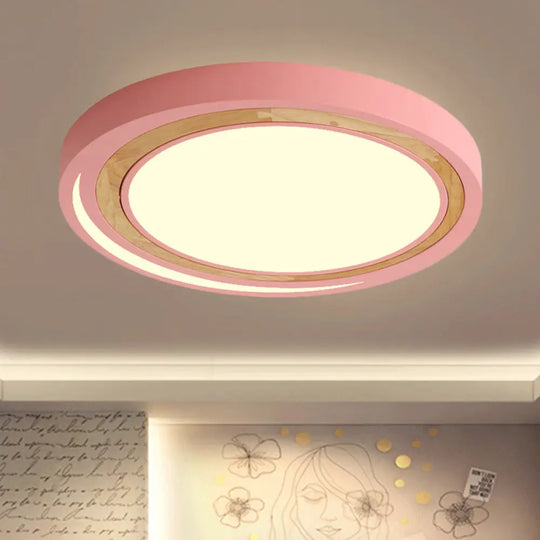 Modern Nordic Solar Eclipse Led Ceiling Light For Study Room Pink / 16.5’ White