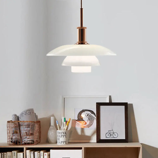 Modern Nordic Style 1-Head Hanging Pendant Lamp In Sleek Black/Silver Rose Gold